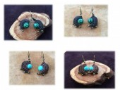 Pendientes macramé piedra natural