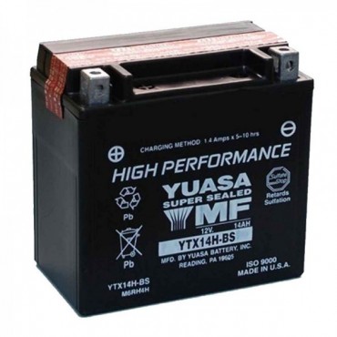 BATERIA MOTO YUASA  YTX14H-BS HIGH PERFORMANCE