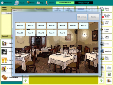 PROGRAMA DE GESTIÓN PARA TPV TÁCTILES DE  RESTAURANTES Y BARES PARA 1 PUESTO
