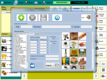 PROGRAMA DE GESTIÓN PARA TPV TÁCTILES DE  RESTAURANTES Y BARES PARA 1 PUESTO